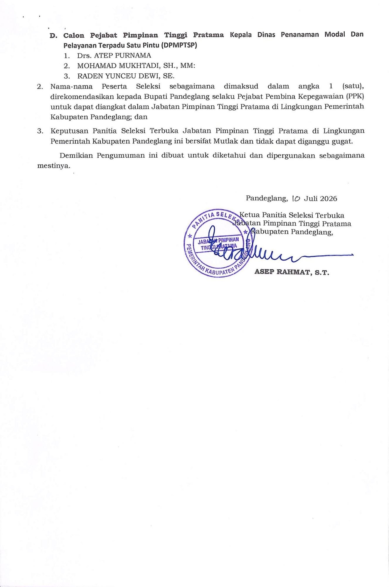 PENGUMUMAN PENETAPAN HASIL SELEKSI TERBUKA JPT PRATAMA TAHUN 2026OKK.pdf(1)